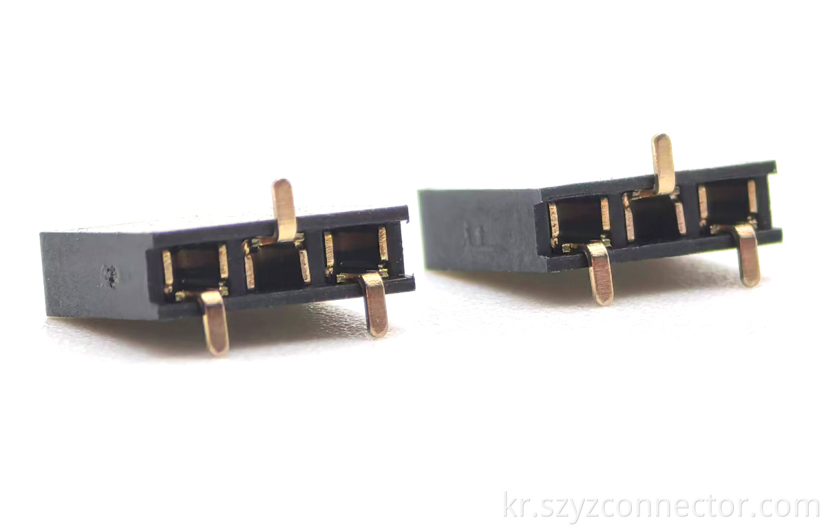 2.54mm Pitch Female Header Connector Single Row SMT H:7.1mm 1*3P